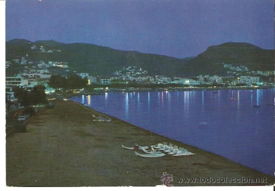 Postales: POSTAL COSTA BRAVA , ROSAS , NOCTURNA , CIRCULADA CON SELLO