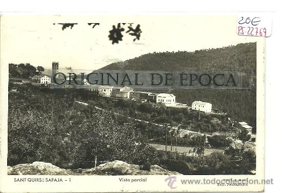 Postcards: (PS-22769)POSTAL FOTOGRAFICA DE SANT QUIRSE SAFAJA-VISTA PARCIAL.CENSURA MILITAR