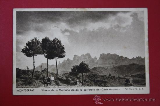 Postales: Tarjeta Postal de Montserrat - Silueta de la Monta&ntilde;a