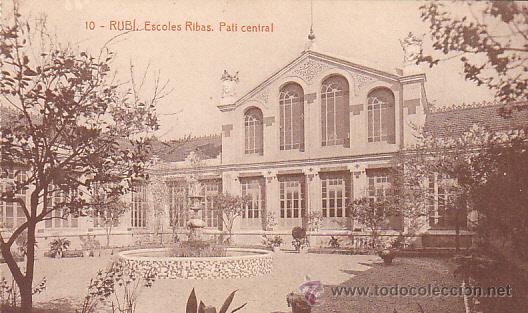 Postkarten: POSTAL ESCOLES RIBAS PATI CENTRAL