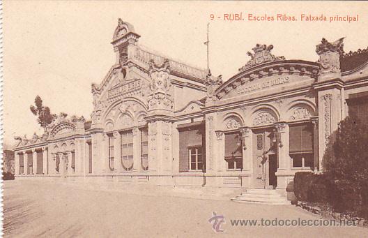 Postkarten: POSTAL ESCOLES RIBAS FATXADA PRINCIPAL