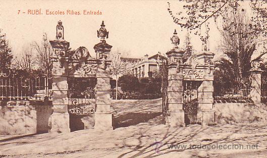 Postkarten: POSTAL ESCOLES RIBAS ENTRADA