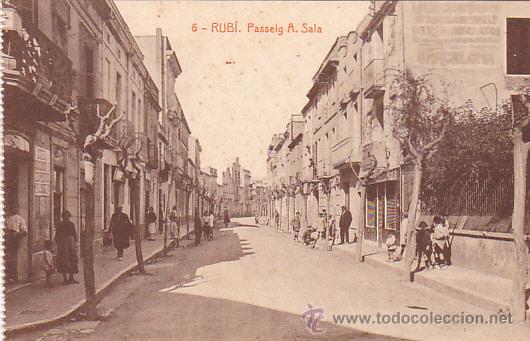 Postales: POSTAL RUBI PASSEIG A. SALA - Foto 1