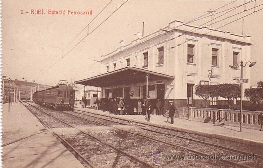 Postales: POSTAL RUBI ESTACIO FERROCARRIL - Foto 1