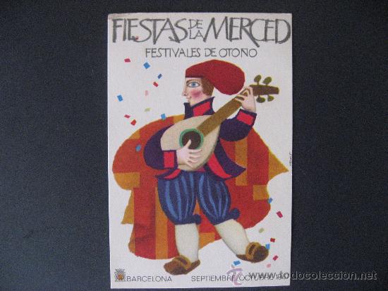 Postales: POSTAL FIESTAS DE LA MERCED 1967-FESTIVALES DE OTO&Ntilde;O.