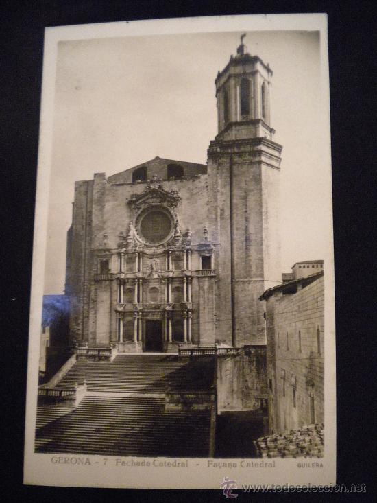 Postales: Postal de la catedral de Gerona.