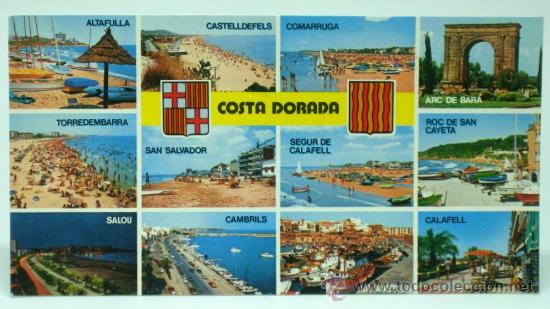 Postales: Postal Costa Dorada vistas A Campa&ntilde;&aacute; Kolorham a&ntilde;os 70 sin circular