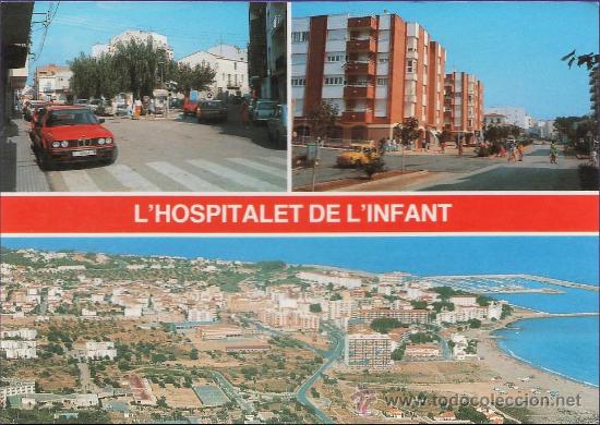 Postais: l'hospitalet de l'infant - dos aspectos de la villa y general - n&ordm; 12 - ed. ibg - sin circular- 1987