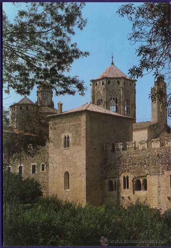 Postales: abadia / monasterio poblet - fa&ccedil;ana de llevant - ed. del monestir - sin circular - a&ntilde;o 1983