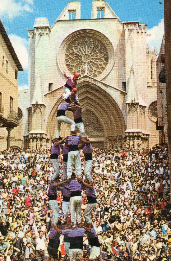 Postales: Castells a la Catedral de Tarragona - Foto 1