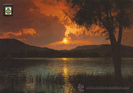 Postales: Banyoles, atardecer en el lago - Foto 1