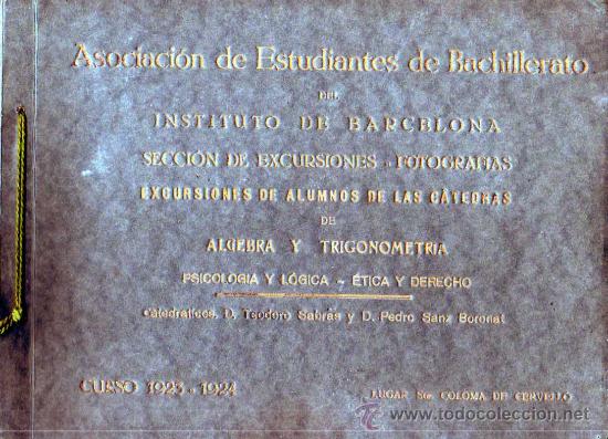 Postales: Lote de 10 fotografias de Sta Coloma de Cervello. 1923. Excusi&oacute;n de Alumnos Instituto de Barcelona
