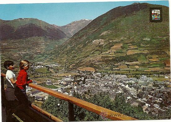 Postales: VIELLA, VALLE DE ARAN, VISTA GENERAL. EDICIONES ESCUDO DE ORO.