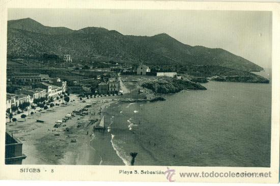 Postales: SITGES. PLAYA DE SAN SEBASTI&Aacute;N. - Foto 1