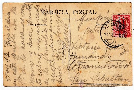 Postales: Postal de Sitges Palacio de Marycel con sello - Foto 2