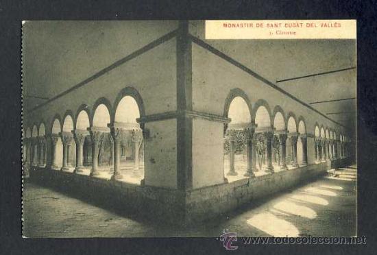 Postales: Postal de SANT CUGAT DEL VALLES: Monestir, claustre (Roisin num.1)