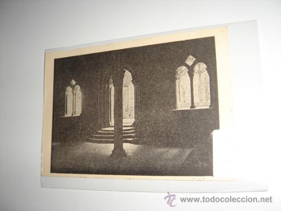 Postales: Postal balnco y negro Monasterio de Poblet,Sala Capitular.