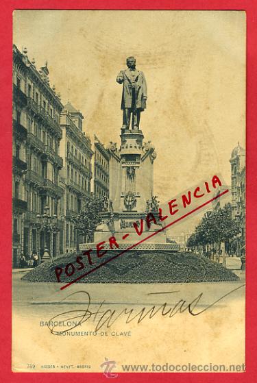 Postales: BARCELONA, MONUMENTO DE CLAV&Eacute;,     P63261 - Foto 1