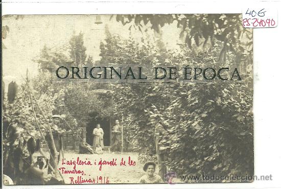 Postkarten: (PS-24090)POSTAL FOTOGRAFICA DE RELLINAS-L&acute;ESGLESIA I JARDI DE LES FARRERAS 1916
