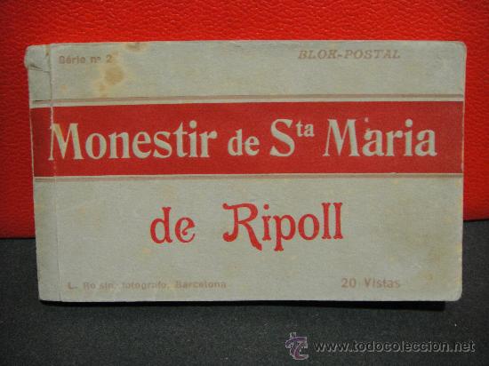 Postales: monasterio de ripoll  antiguo librito con 19 postales  edita l. roisin