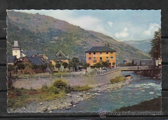 Postales: 5054. EL VALLE DE ARAN. LES. RIO GARONA Y CENTRO DE LA VILLA