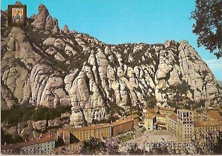 Cartoline: POSTAL A COLOR N&ordm; 1642 MONTSERRAT VISTA GENERAL DEL SANTUARI ESCRITA 1971