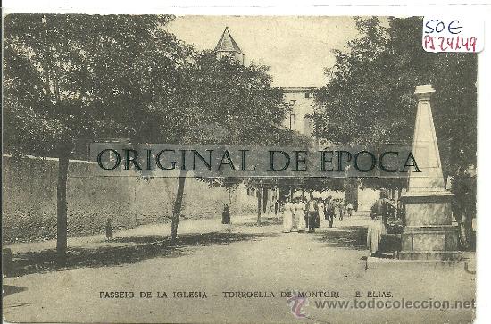 Postkarten: (PS-24149)POSTAL DE TORROELLA DE MONTGRI-PASSEIG DE LA IGLESIA