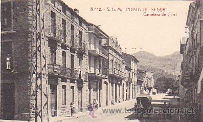 Postales: POSTAL POBLA DE SEGUR CARRTERA DE GERRI - Foto 1