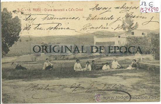 Postcards: (PS-24390)POSTAL DE RUBI-D&acute;UNA ESCURSIO A CA&acute;N ORIOL