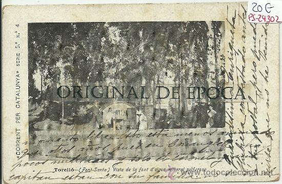 Postcards: (PS-24302)POSTAL DE TORELLO-FONT SANTA VISTA DE LA FONT D&acute;AIGUA MINERAL SULFOROSA