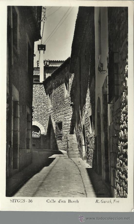 Postales: SITGES CALLE DEN BOSCH ESCRITA - Foto 1