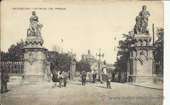 Postales: BARCELONA ENTRADA AL PARQUE SIN CIRCULAR - Foto 1