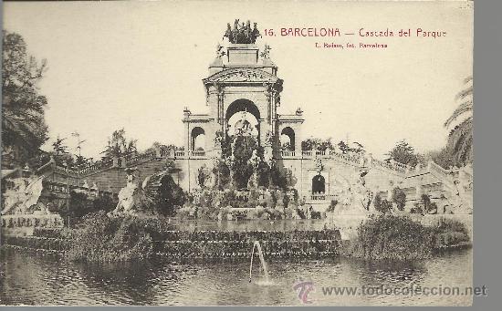 Postales: BARCELONA CASCADA DEL PARQUE SIN CIRCULAR - Foto 1