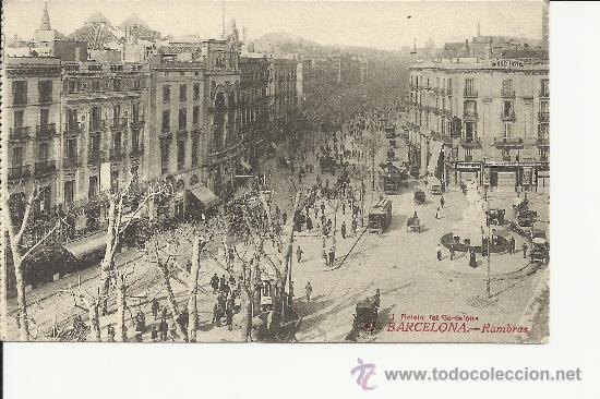 Postales: BARCELONA RAMBLAS SIN CIRCULAR - Foto 1