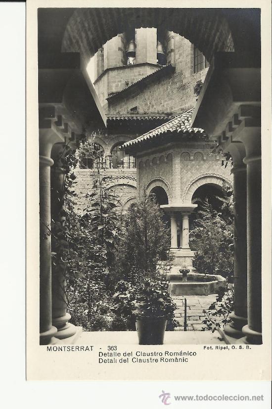 Postales: MONTSERRAT BARCELONA CLAUSTRO SIN CIRCULAR - Foto 1