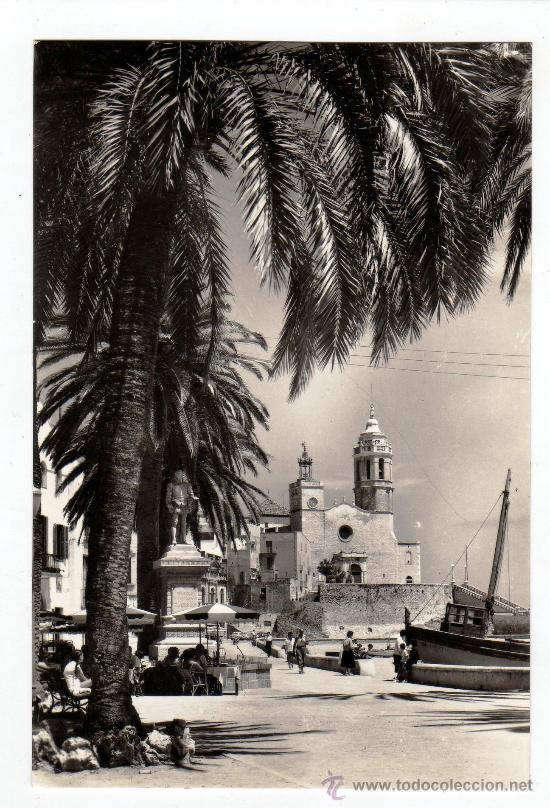 Postales: FOTO POSTAL DE SITGES PASEO DE LA RIBERA - Foto 1