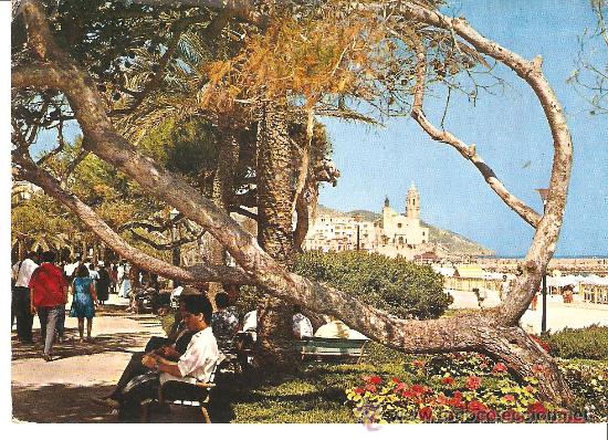 Postales: POSTAL DE SITGES, CIRCULADA CON SELLO - Foto 1