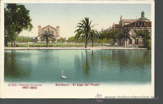 Postales: BARCELONA EL LAGO DEL PARQUE SIN CIRCULAR - Foto 1