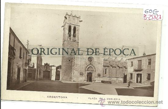 Postcards: (PS-25127)POSTAL FOTOGRAFICA DE ARGENTONA-PLA&Ccedil;A DE L&acute;ESGLESIA