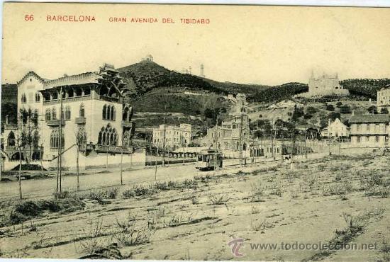 Postales: POSTAL BARCELONA GRAN AVENIDA DEL TIBIDABO - Foto 1