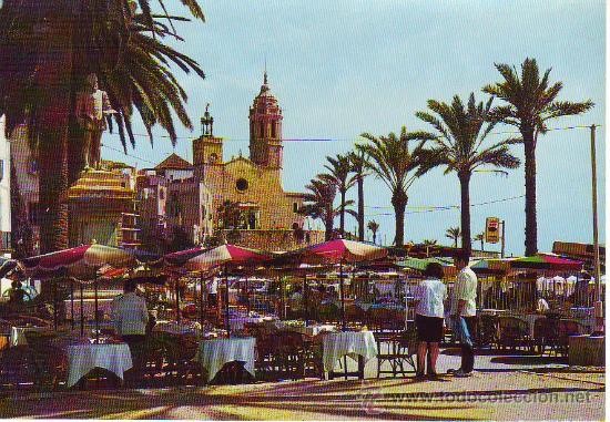 Postales: 1 sitges - monumento a el greco e iglesia - Foto 1