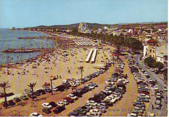 Postales: 5 sitges - vista general de la playa - Foto 1