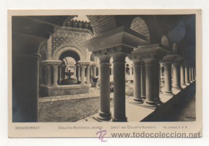 Postcards: MONTSERRAT. CLAUSTRO ROM&Aacute;NICO, DETALLE. (FOT. JUNQU&Eacute;. O S B)
