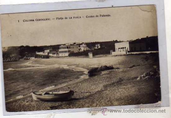 Postales: PALAMOS 1. Colonia Geroglific. Platja de la Fosca. Costes de Palamos.  Fotogr&aacute;fica. Sin circular.