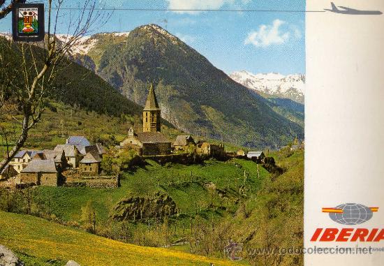 Postales: PIRINEO CATALAN VALLE DE ARAN DETALLE DE SALARDU Y LA MALADETA AL FONDO ED. FISA NUEVA SIN CIRCULAR