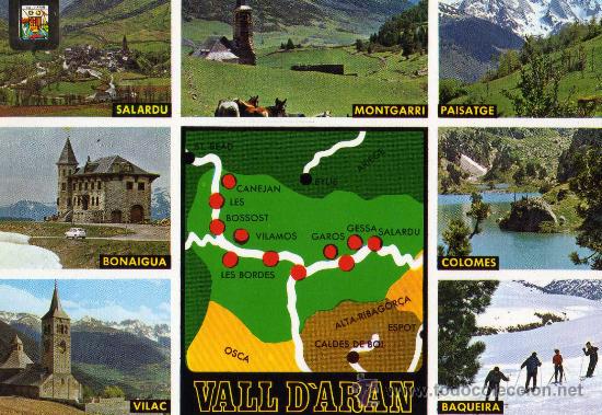 Postales: PIRINEO CATALAN N&ordm; 5697 VALL D'ARAN BELLOS PAISAGES COMERCIAL ESCUDO DE ORO NUEVA SIN CIRCULAR