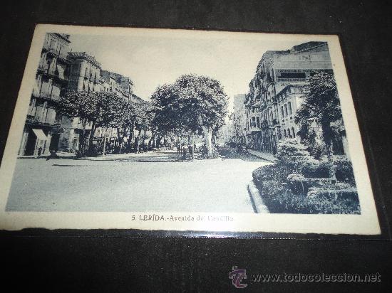 Postales: POSTAL DE LERIDA, AVENIDA DEL CAUDILLO, EDIT. L ROISIN, ESCRITA SIN CIRCULAR.