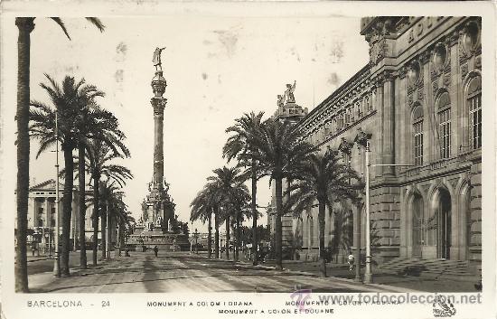 Postales: BARCELONA MONUMENTO A COLON CIRCULADA - Foto 1