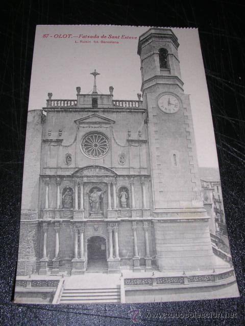 Postales: 87 OLOT - FATXADA DE SANT ESTEVE - Foto 1