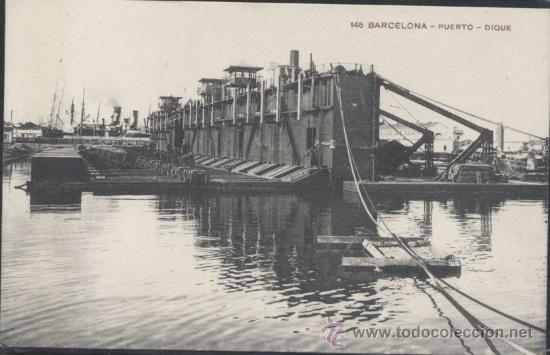 Postkarten: BARCELONA.- PUERTO-DIQUE